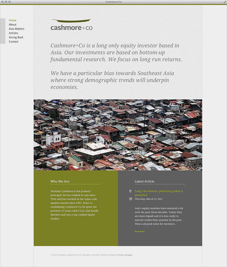Cashmore+Co website