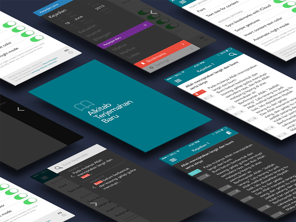 Alkitab Terjemahan Baru - Isometric App Mockup